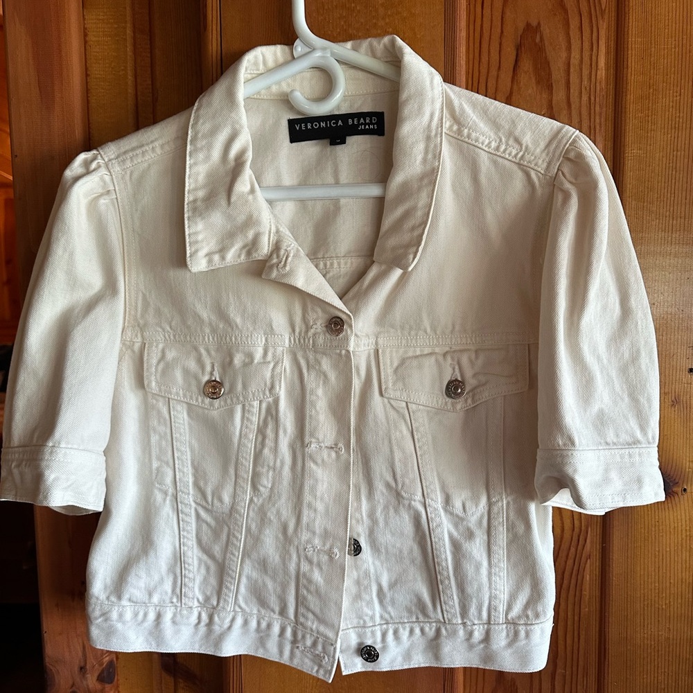 Veronica Beard Off-White Cropped Jacket